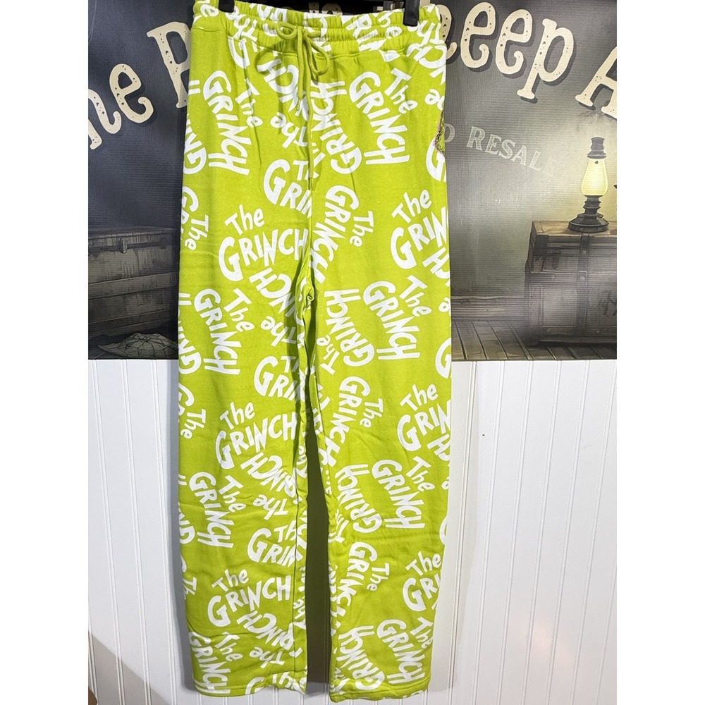Dr. Seuss The Grinch sweatpants wide leg Pockets  Sz 3X